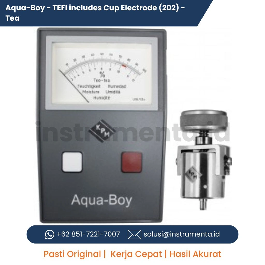 Distributor Aqua-Boy TEFI Tea Moisture Meter dengan Cup Electrode 202 untuk Pengukuran Kadar Air Teh